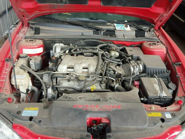 1G2NV12E61M570332 - 2001 PONTIAC GRAND AM G RED photo 7