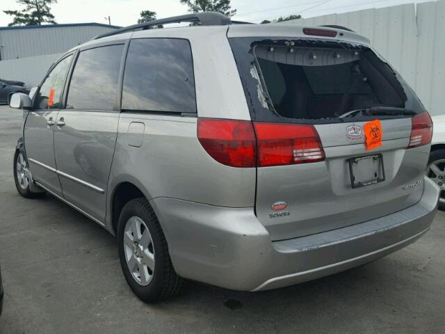 5TDZA22CX5S256268 - 2005 TOYOTA SIENNA XLE SILVER photo 3