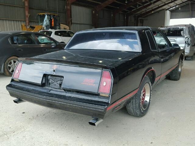 1G1GZ37G2GR149078 - 1986 CHEVROLET MONTE CARL BLACK photo 4