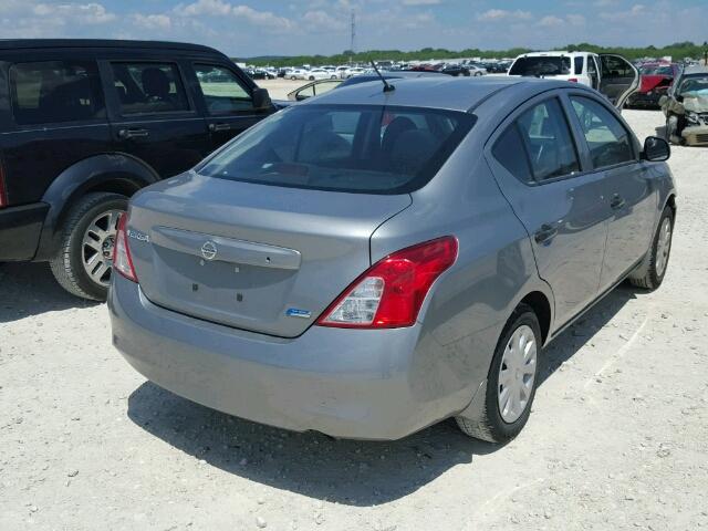 3N1CN7AP7EL862454 - 2014 NISSAN VERSA S SILVER photo 4