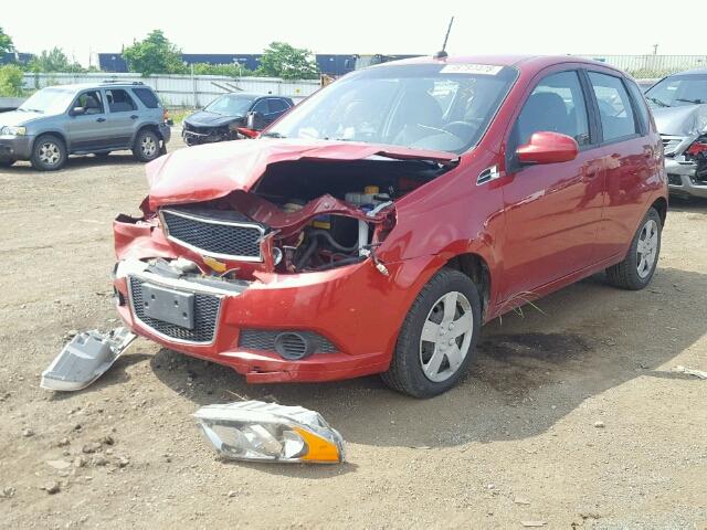 KL1TD6DE5AB117418 - 2010 CHEVROLET AVEO LS RED photo 2