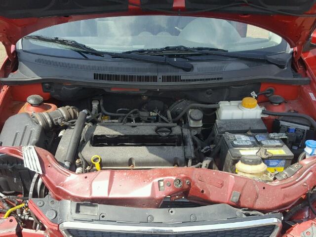 KL1TD6DE5AB117418 - 2010 CHEVROLET AVEO LS RED photo 7