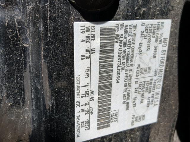 5LMFU28R73LJ20564 - 2003 LINCOLN NAVIGATOR შავი ფოტო 10