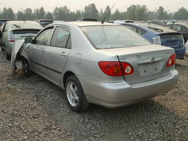 1NXBR32E73Z054770 - 2003 TOYOTA COROLLA CE SILVER photo 3