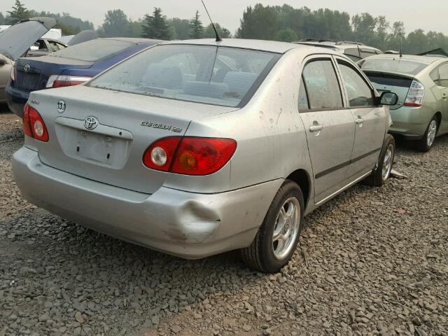 1NXBR32E73Z054770 - 2003 TOYOTA COROLLA CE SILVER photo 4