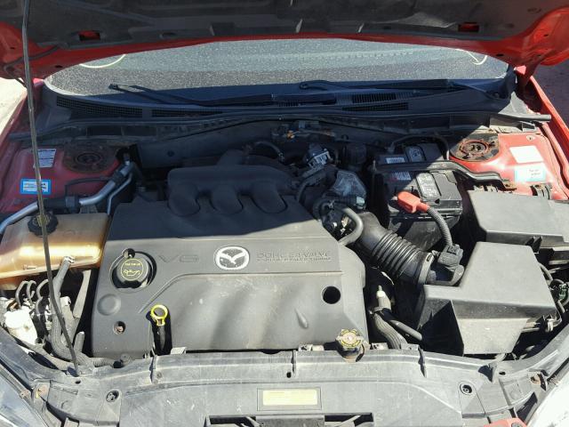 1YVHP84D255M12757 - 2005 MAZDA 6 S RED photo 7