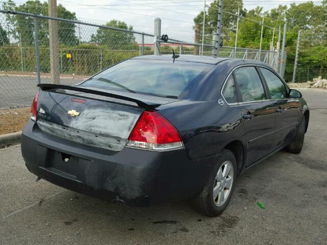 2G1WT58K981346237 - 2008 CHEVROLET IMPALA LT BLUE photo 4