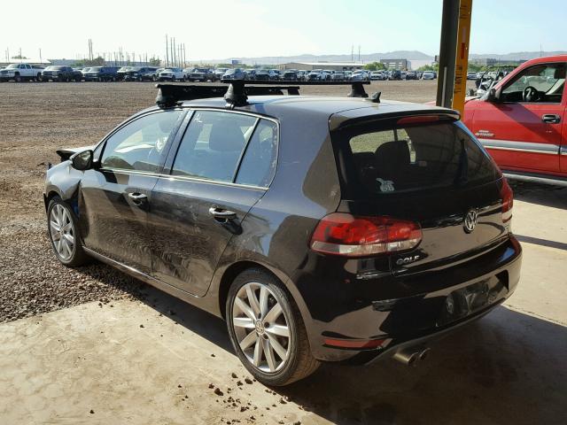 WVWDM7AJ0BW324197 - 2011 VOLKSWAGEN GOLF BLACK photo 3