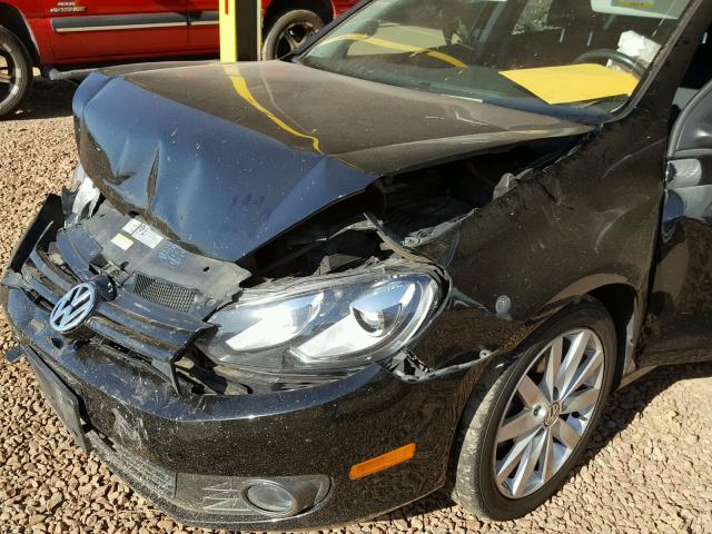 WVWDM7AJ0BW324197 - 2011 VOLKSWAGEN GOLF BLACK photo 9