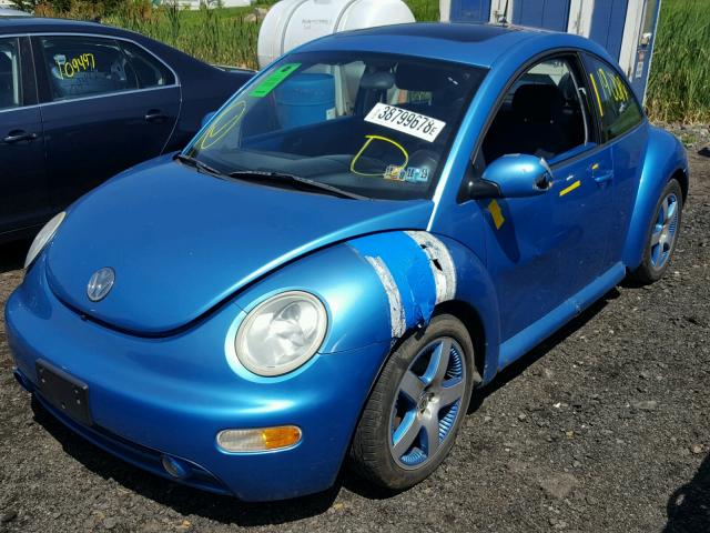 3VWGK31CX4M422358 - 2004 VOLKSWAGEN NEW BEETLE ლურჯი ფოტო 2