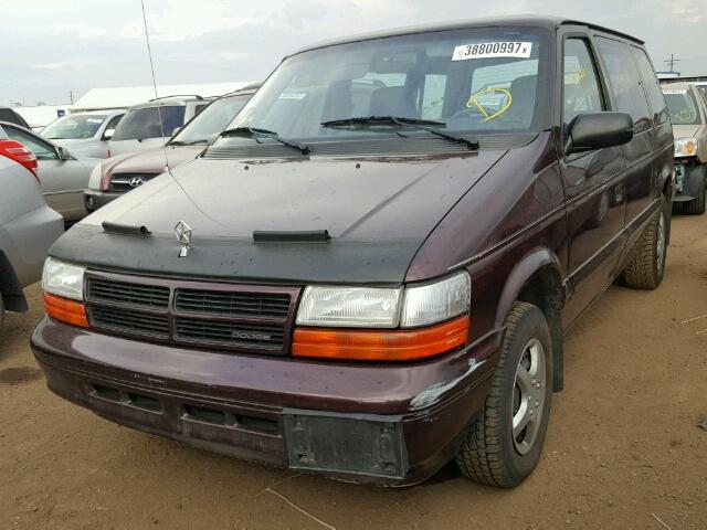 2B4GH2537RR811820 - 1994 DODGE CARAVAN MAROON photo 2