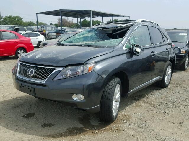 JTJBC1BAXA2008749 - 2010 LEXUS RX 450H CHARCOAL photo 2