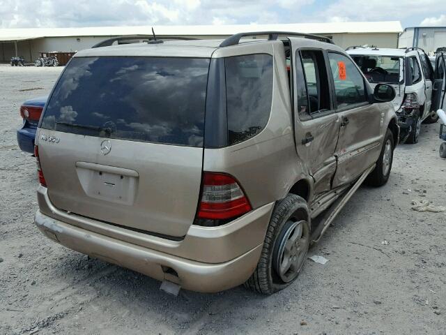 4JGAB54E41A256344 - 2001 MERCEDES-BENZ ML320 BEIGE photo 4