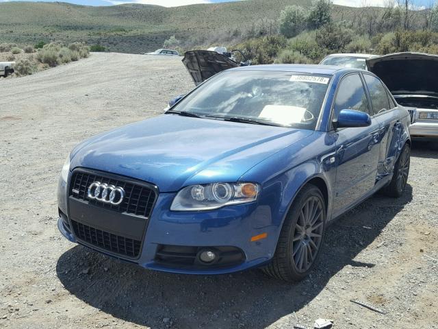 WAUEF78EX7A194521 - 2007 AUDI A4 S-LINE BLUE photo 2