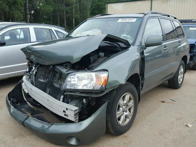 JTEHD21A860045590 - 2006 TOYOTA HIGHLANDER GREEN photo 2