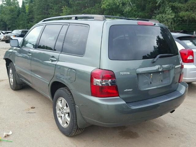 JTEHD21A860045590 - 2006 TOYOTA HIGHLANDER GREEN photo 3