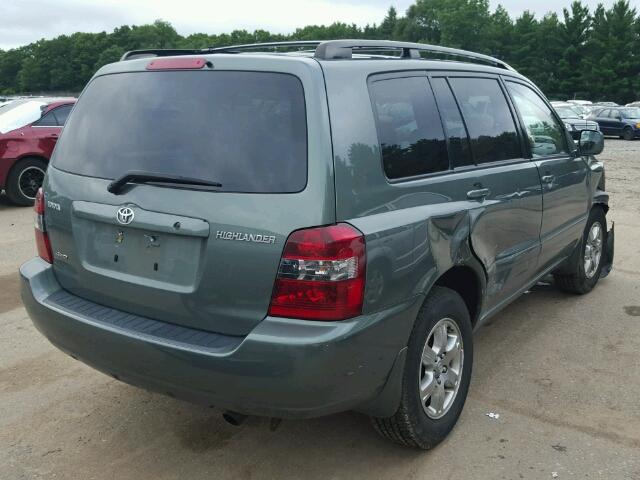 JTEHD21A860045590 - 2006 TOYOTA HIGHLANDER GREEN photo 4