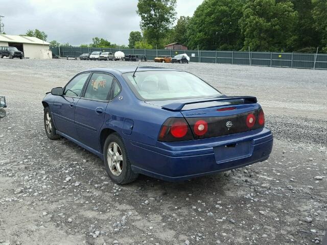 2G1WH55K149369044 - 2004 CHEVROLET IMPALA LS BLUE photo 3