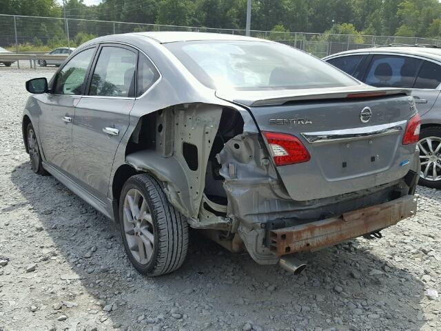 3N1AB7AP8EL639176 - 2014 NISSAN SENTRA S GRAY photo 3