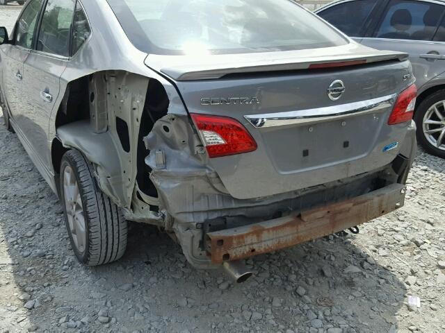 3N1AB7AP8EL639176 - 2014 NISSAN SENTRA S GRAY photo 9