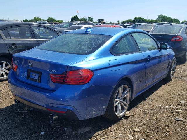 WBA3R5C53EK189064 - 2014 BMW 435 XI BLUE photo 4