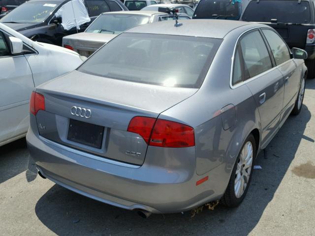 WAUAF78EX8A168565 - 2008 AUDI A4 2.0T GRAY photo 4