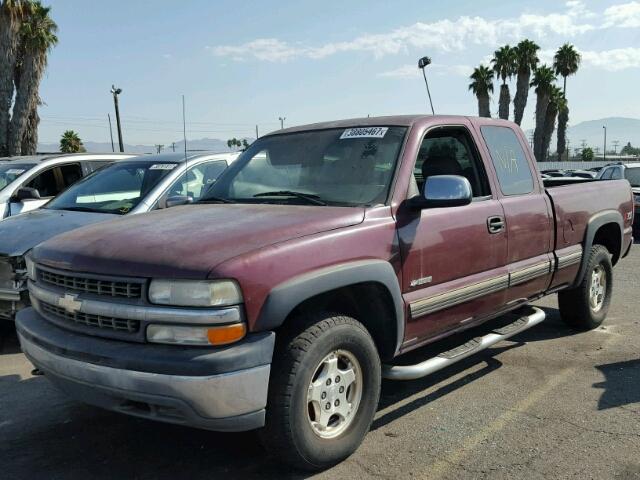 1GCEK19T7YE398065 - 2000 CHEVROLET SILVERADO MAROON photo 2