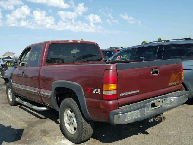 1GCEK19T7YE398065 - 2000 CHEVROLET SILVERADO MAROON photo 3