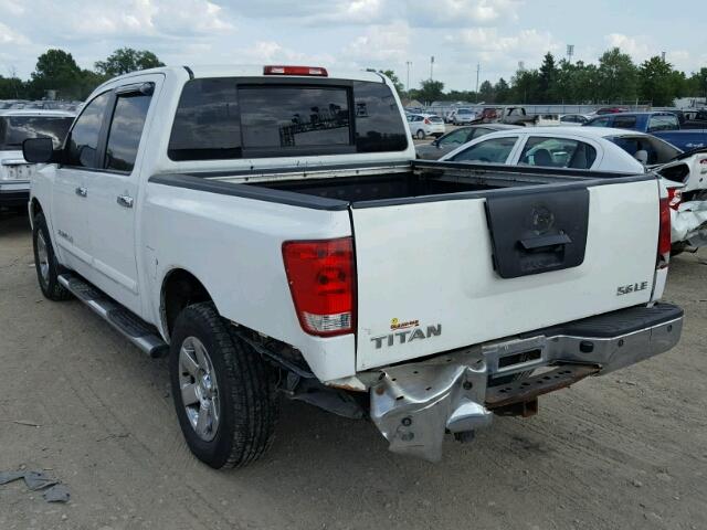 1N6BA07B67N218662 - 2007 NISSAN TITAN XE WHITE photo 3