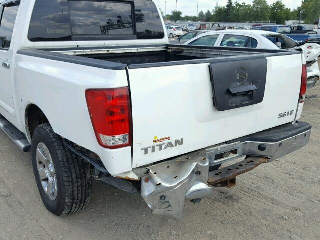 1N6BA07B67N218662 - 2007 NISSAN TITAN XE WHITE photo 9