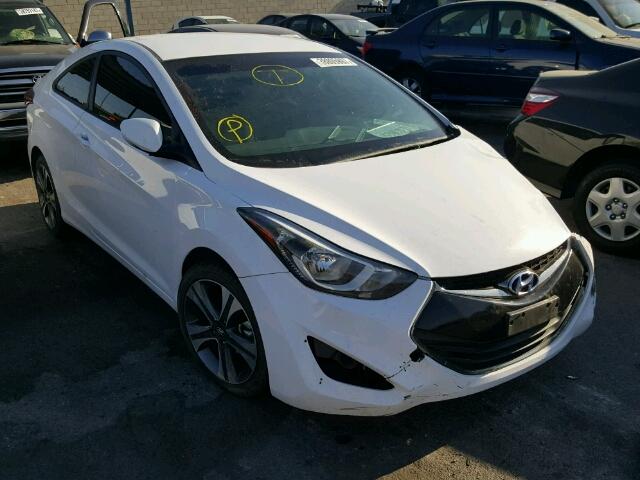 KMHDH6AH8EU023989 - 2014 HYUNDAI ELANTRA CO WHITE photo 1