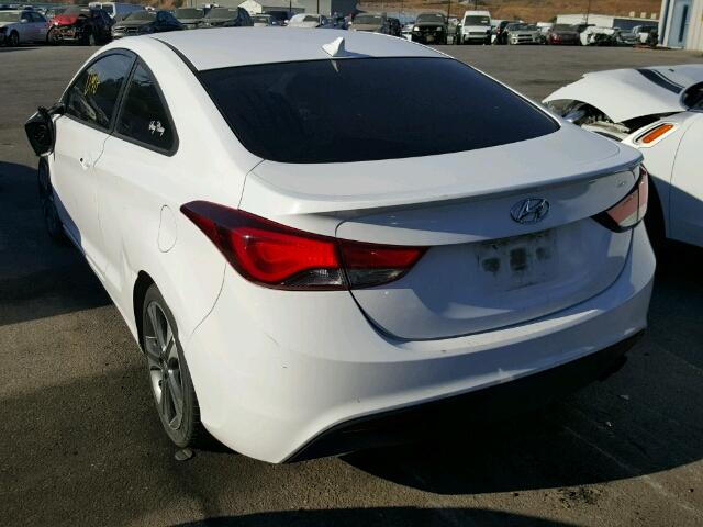 KMHDH6AH8EU023989 - 2014 HYUNDAI ELANTRA CO WHITE photo 3