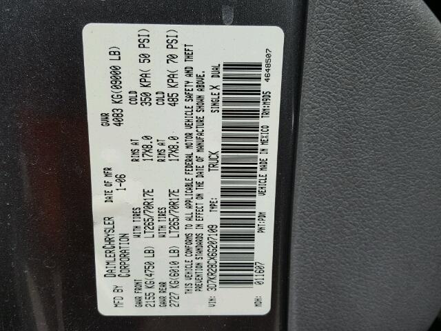 3D7KR28CX6G207109 - 2006 DODGE RAM 2500 S Boz foto 10