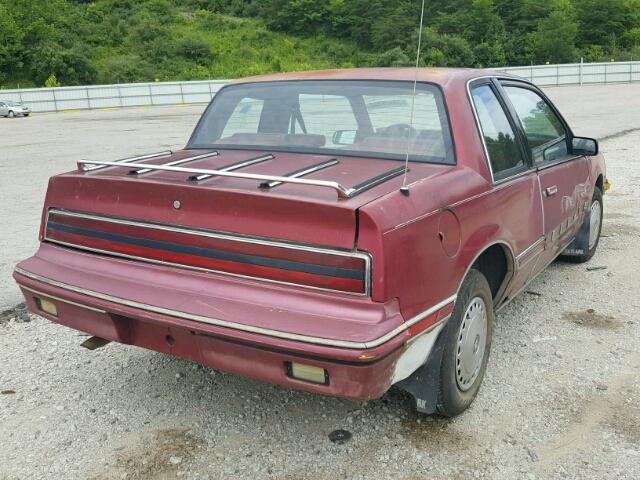 1G4NV14U7LM038716 - 1990 BUICK SKYLARK MAROON photo 4