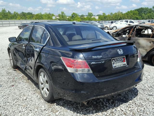 1HGCP36848A014367 - 2008 HONDA ACCORD EXL BLACK photo 3