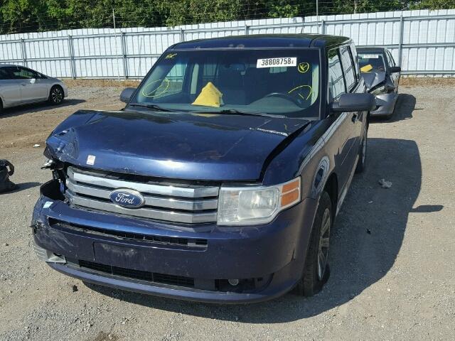 2FMGK5BC0BBD12992 - 2011 FORD FLEX SE BLUE photo 2