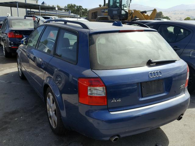 WAUVC68E44A146883 - 2004 AUDI A4 1.8T AV BLUE photo 3