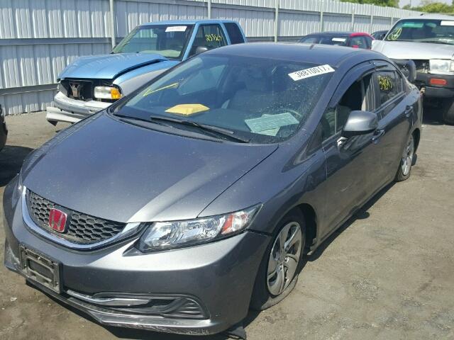 19XFB2F54DE273846 - 2013 HONDA CIVIC LX CHARCOAL photo 2