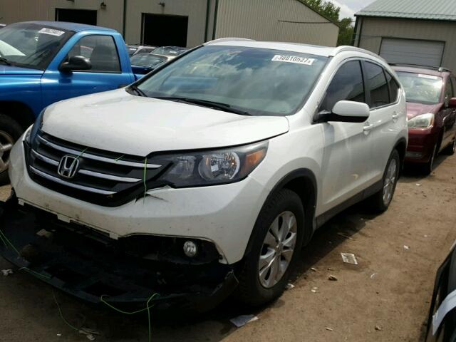 5J6RM3H75EL017603 - 2014 HONDA CR-V EX-L WHITE photo 2