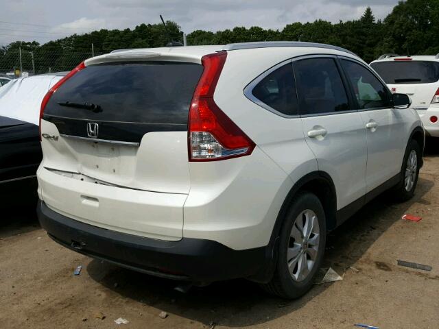 5J6RM3H75EL017603 - 2014 HONDA CR-V EX-L WHITE photo 4