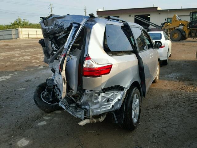 5TDKZ3DCXHS782322 - 2017 TOYOTA SIENNA LE SILVER photo 4