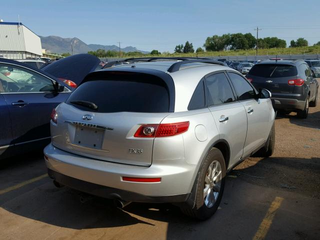 JNRAS08W77X206389 - 2007 INFINITI FX35 SILVER photo 4