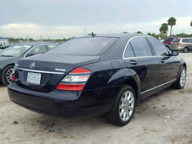 WDDNG86X78A176222 - 2008 MERCEDES-BENZ S 550 4MAT BLUE photo 4