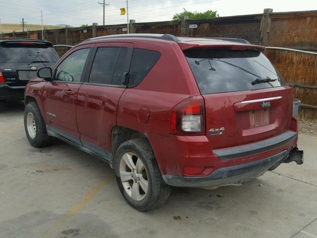 1C4NJDBB0ED591875 - 2014 JEEP COMPASS SP BURGUNDY photo 3