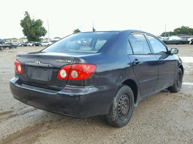 1NXBR32E46Z616421 - 2006 TOYOTA COROLLA CE BLACK photo 4