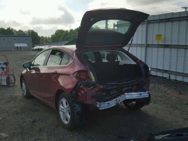 3G1BE6SM8HS527245 - 2017 CHEVROLET CRUZE LT RED photo 3