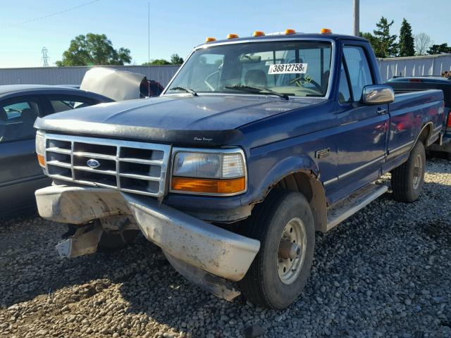 2FTHF26H5SCA26146 - 1995 FORD F250 BLUE photo 2