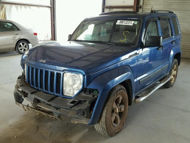 1J8GP28K89W532076 - 2009 JEEP LIBERTY SP BLUE photo 2