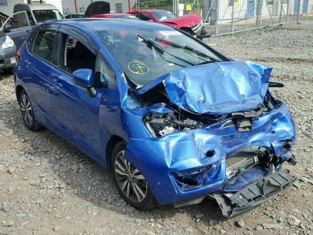 3HGGK5H87FM758618 - 2015 HONDA FIT EX BLUE photo 1