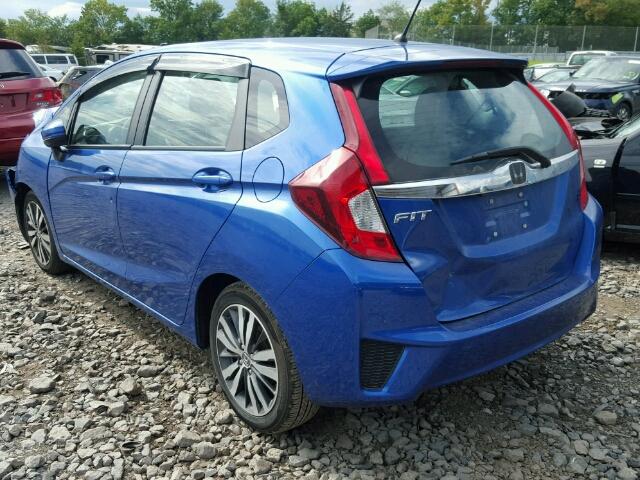 3HGGK5H87FM758618 - 2015 HONDA FIT EX BLUE photo 3